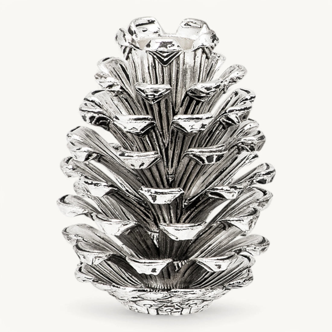 Ljusstake “Pinecone” – 9 cm / 6 cm (silverfinish) – EDZARD