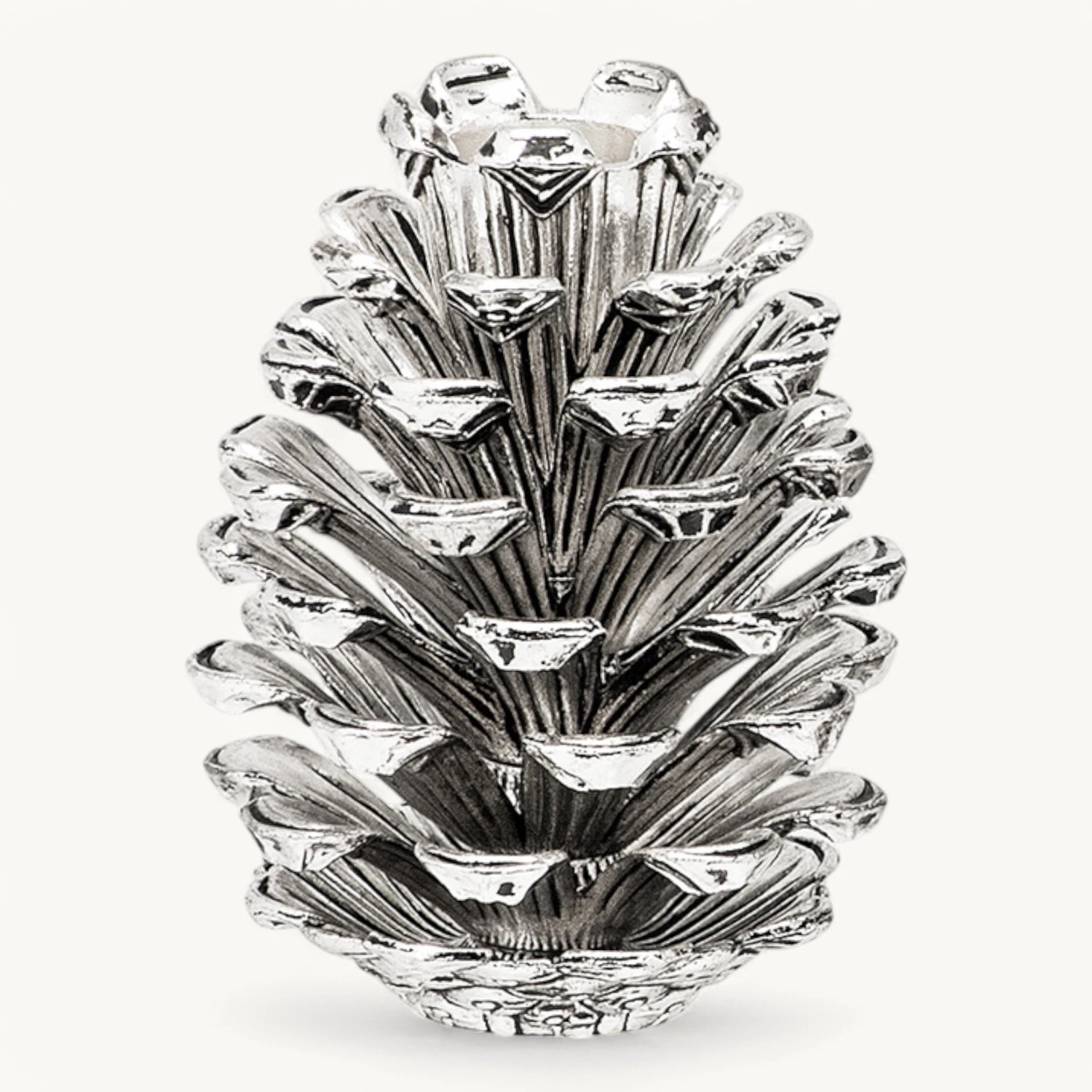 Ljusstake “Pinecone” – 9 cm / 6 cm (silverfinish) – EDZARD
