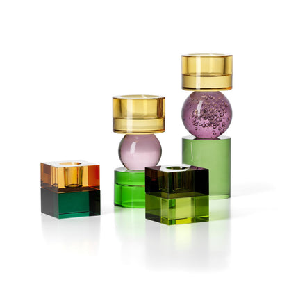 Solar Jewel Ljusstake i Glas – High | Bazar Bizar