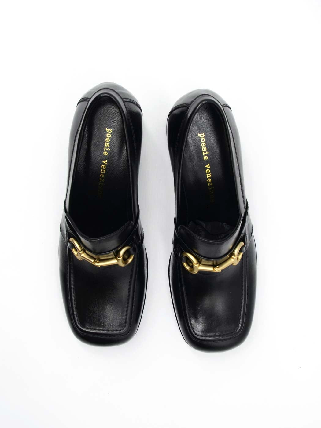 Chunky Loafers med Guldspänne, Poesie Veneziane