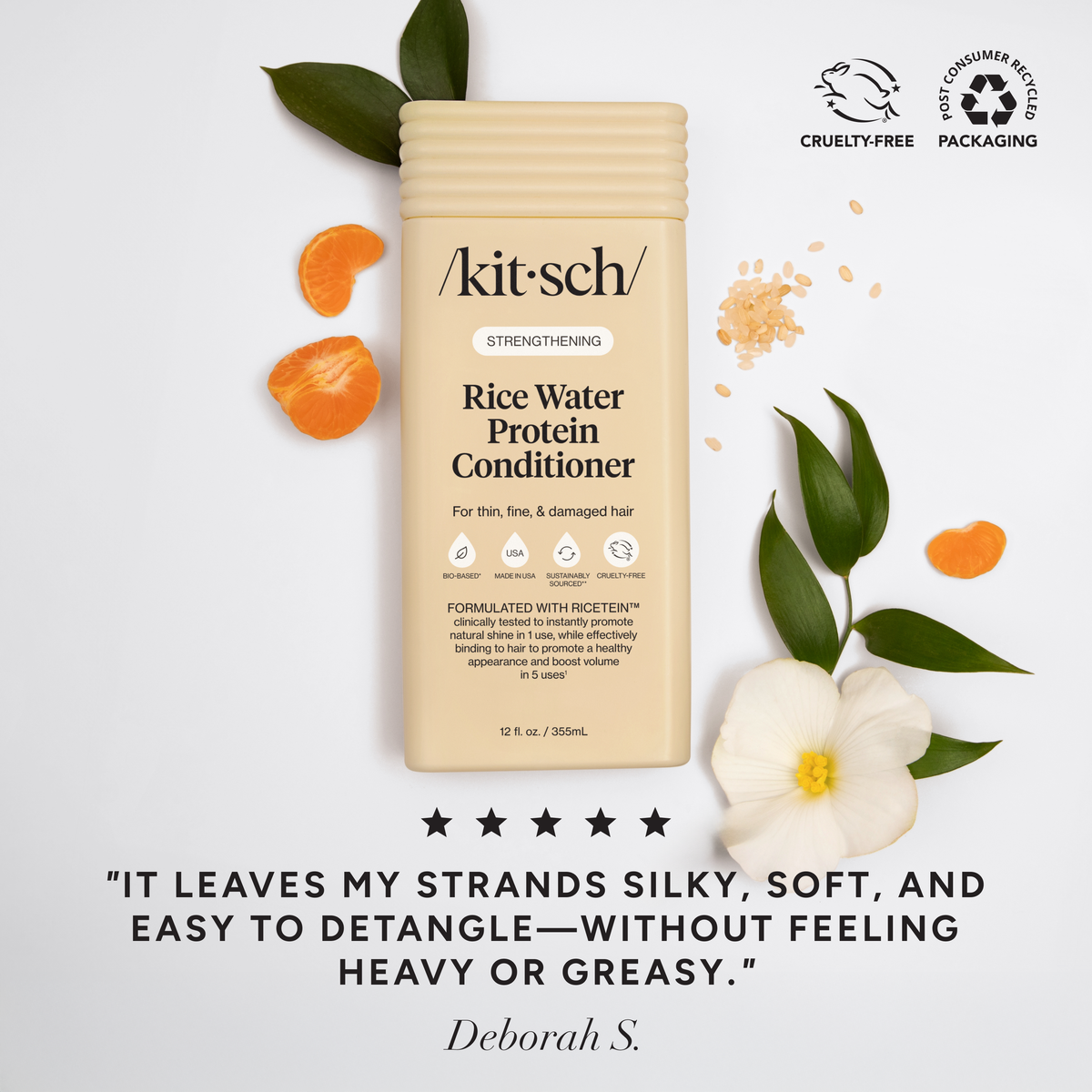 Rice Water Shampoo &amp; Conditioner Combo for Hair Growth – 2 x 355 ml