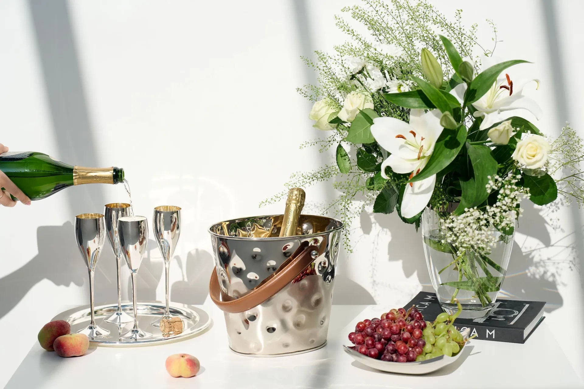 Dodo | Flûtes à champagne plaquées argent