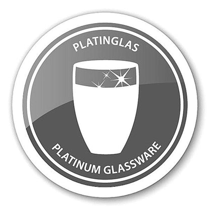 Munblåst Kristallvas med Platinarand h24 cm | EDZARD