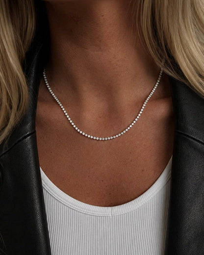 Oraya Tennis Necklace 2.5 mm – Gold Plated