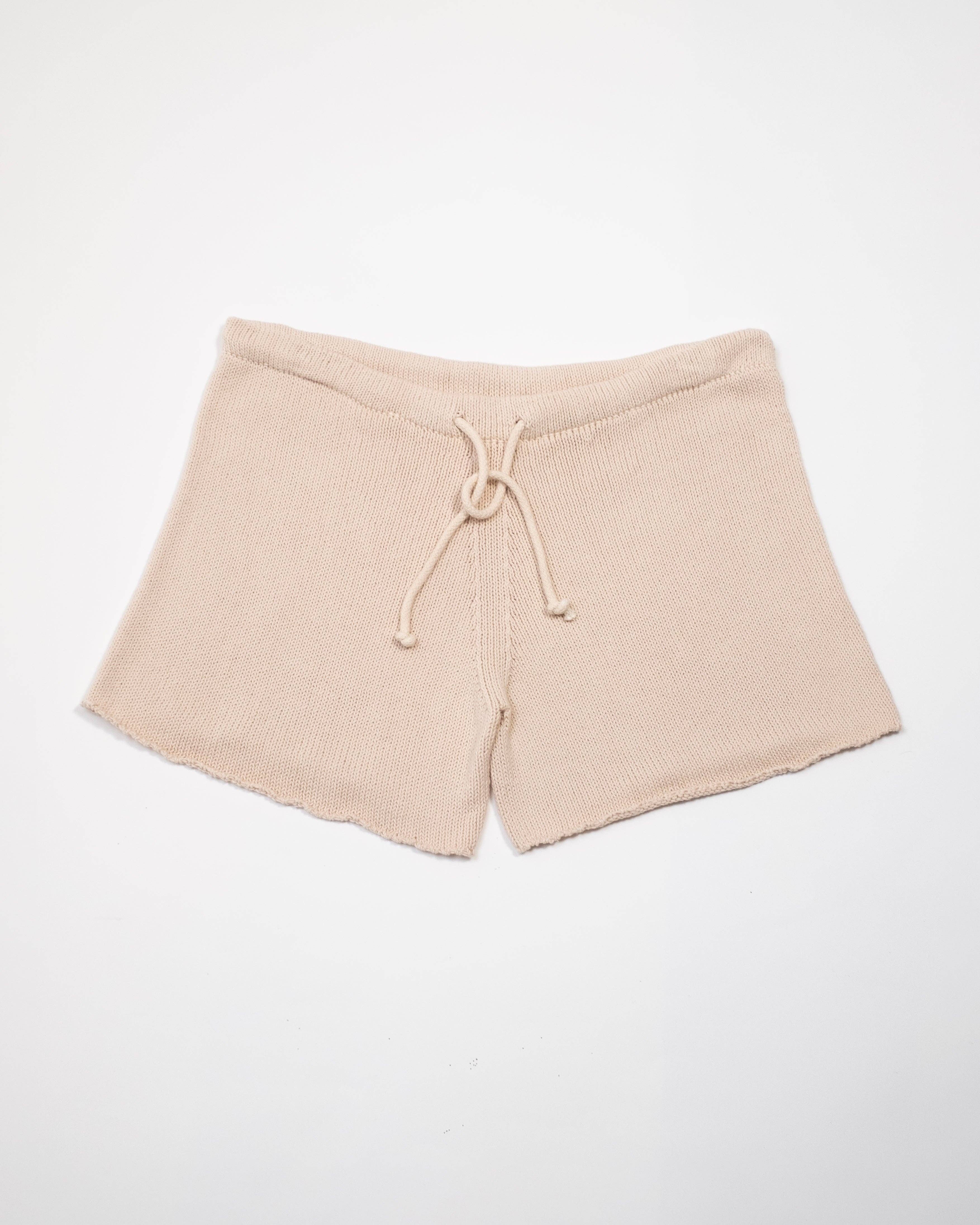 Finstickade bomullsshorts med dragsko | Lèmme