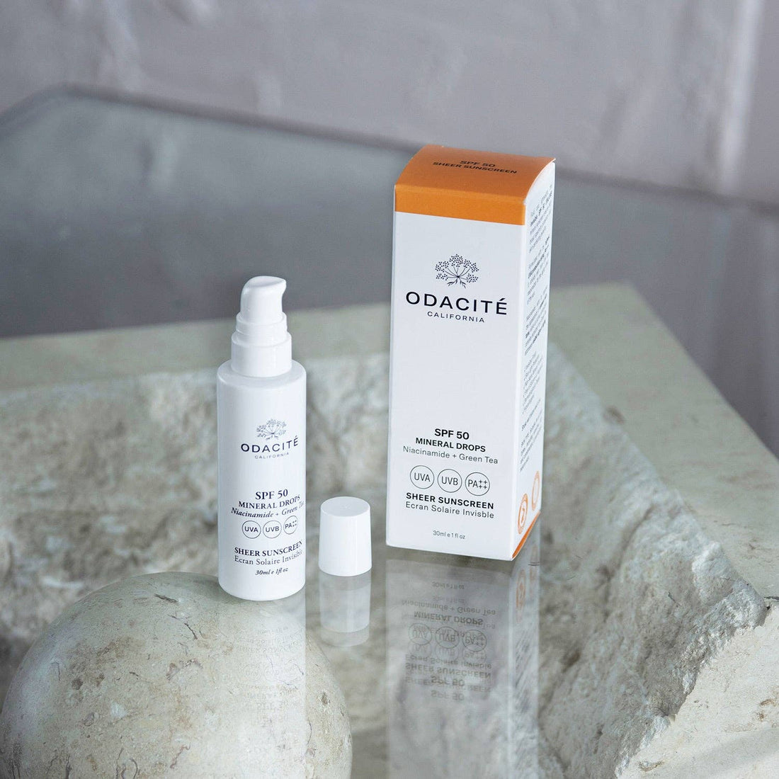Odacité SPF 50 Sheer Sunscreen Mineral Drops – Mineraliskt solskydd 30 ml