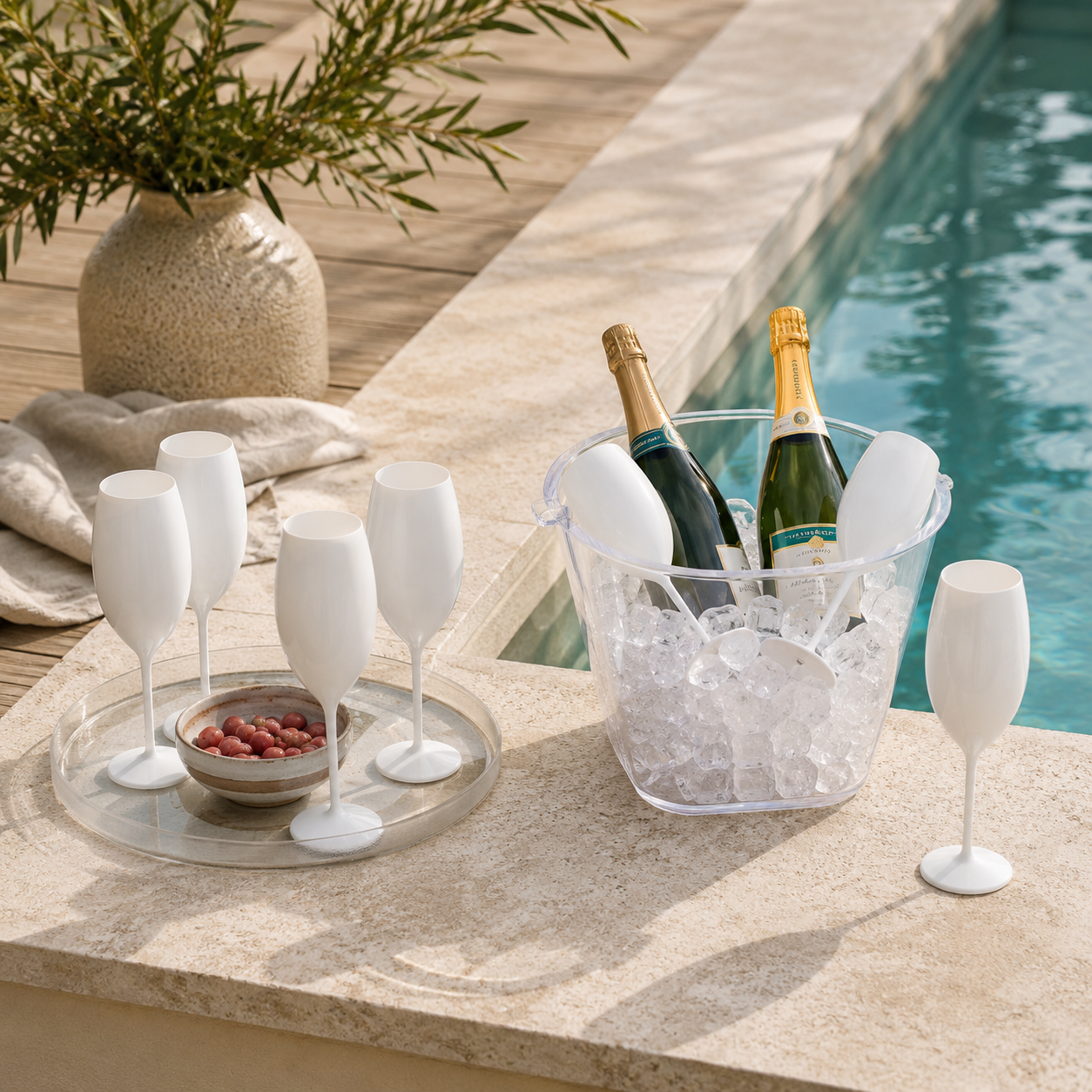Verres à Champagne Vita en Acrylique 210 ml – Lot de 6 | AULICA