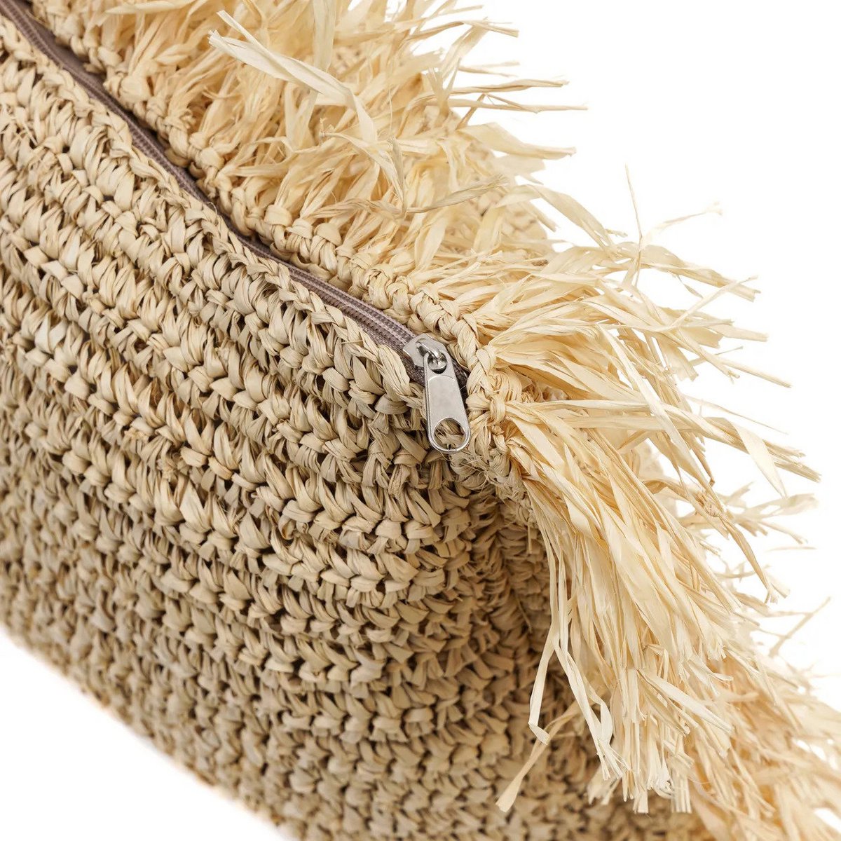 Der Raffia-Kissenbezug rechteckig – Natur – 35x100