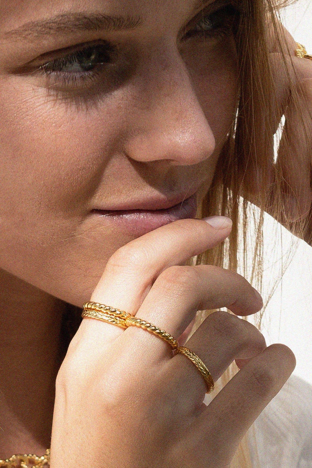 Guldpläterad ring Flavie – Justerbar | Bacci Paris