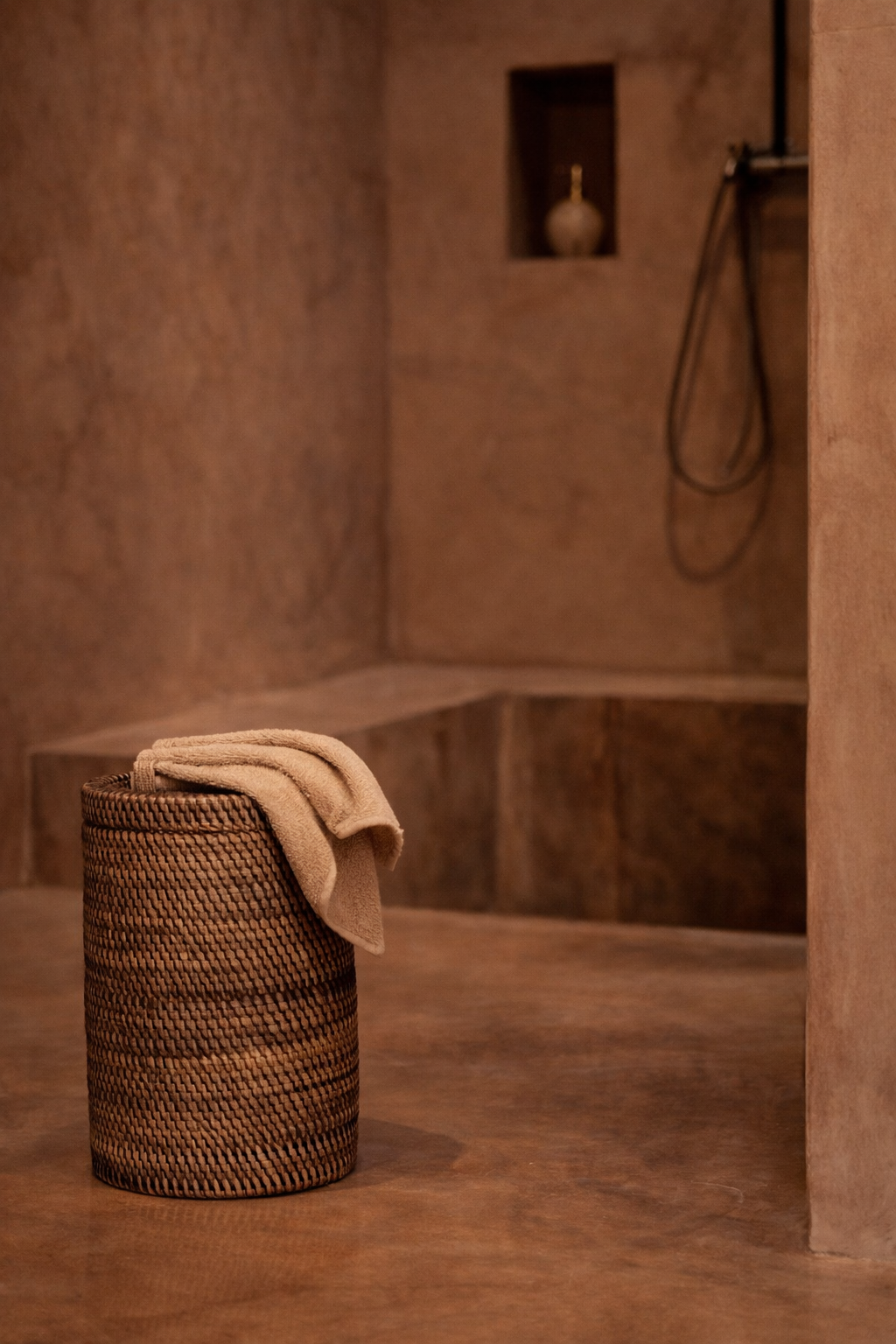 The Rattan Bin High - Natural Brown