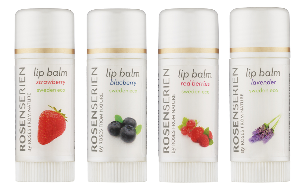 Lip Balm Strawberry – Ekologiskt Veganskt Läppcerat, Rosenserien