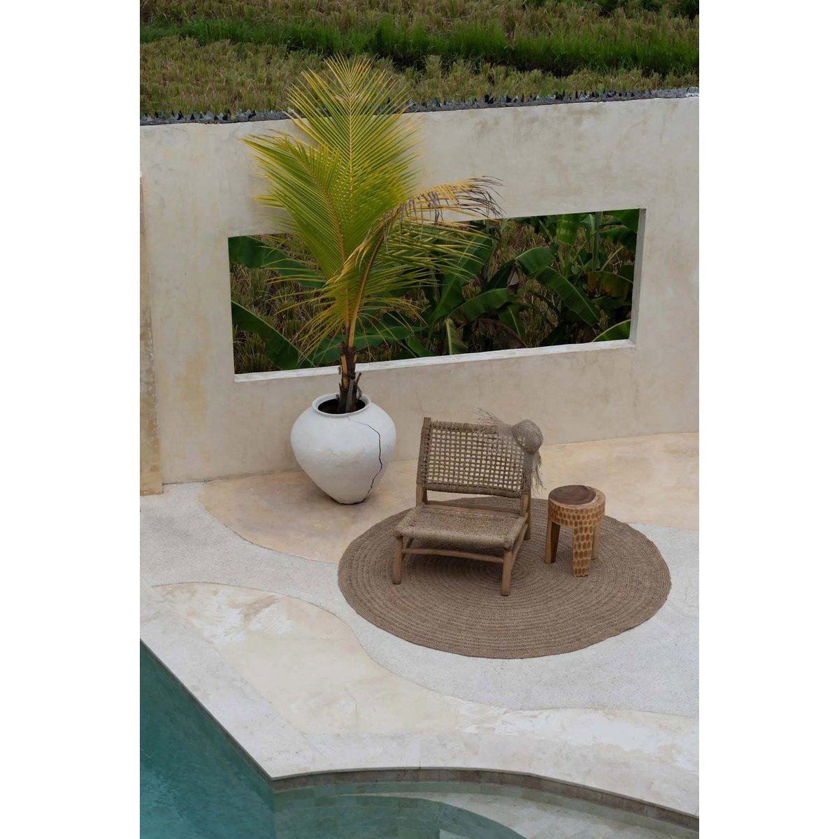 The Seagrass Carpet – rund naturmatta i sjögräs, 200 cm