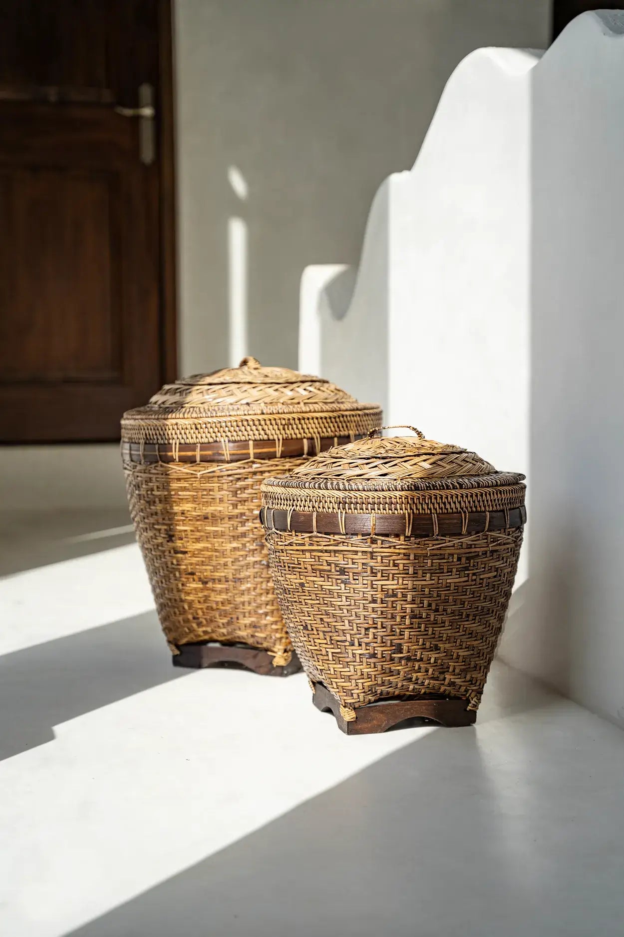 Le panier de rangement colonial – Marron naturel – Taille L