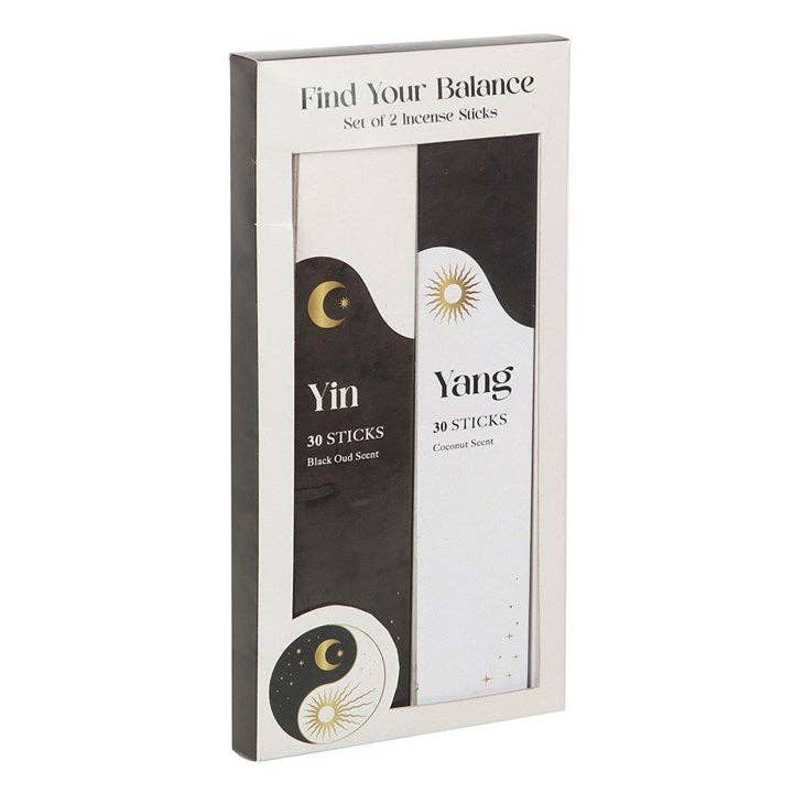 Yin Yang Räucherstäbchen – Set mit 2 Düften | Black Oud &amp; Kokosnuss