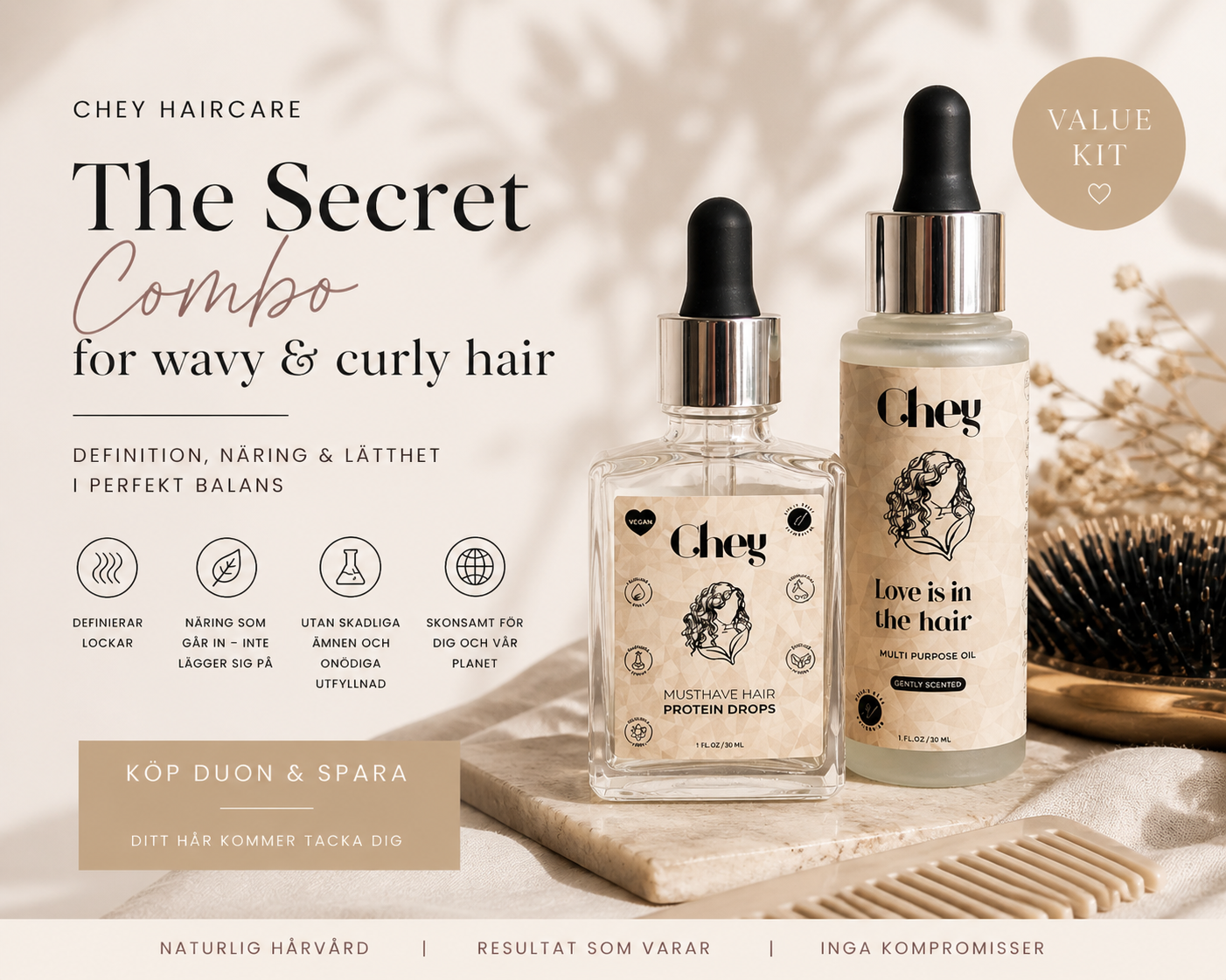 Defined Waves Duo – Protein &amp; Lightweight Oil Kit