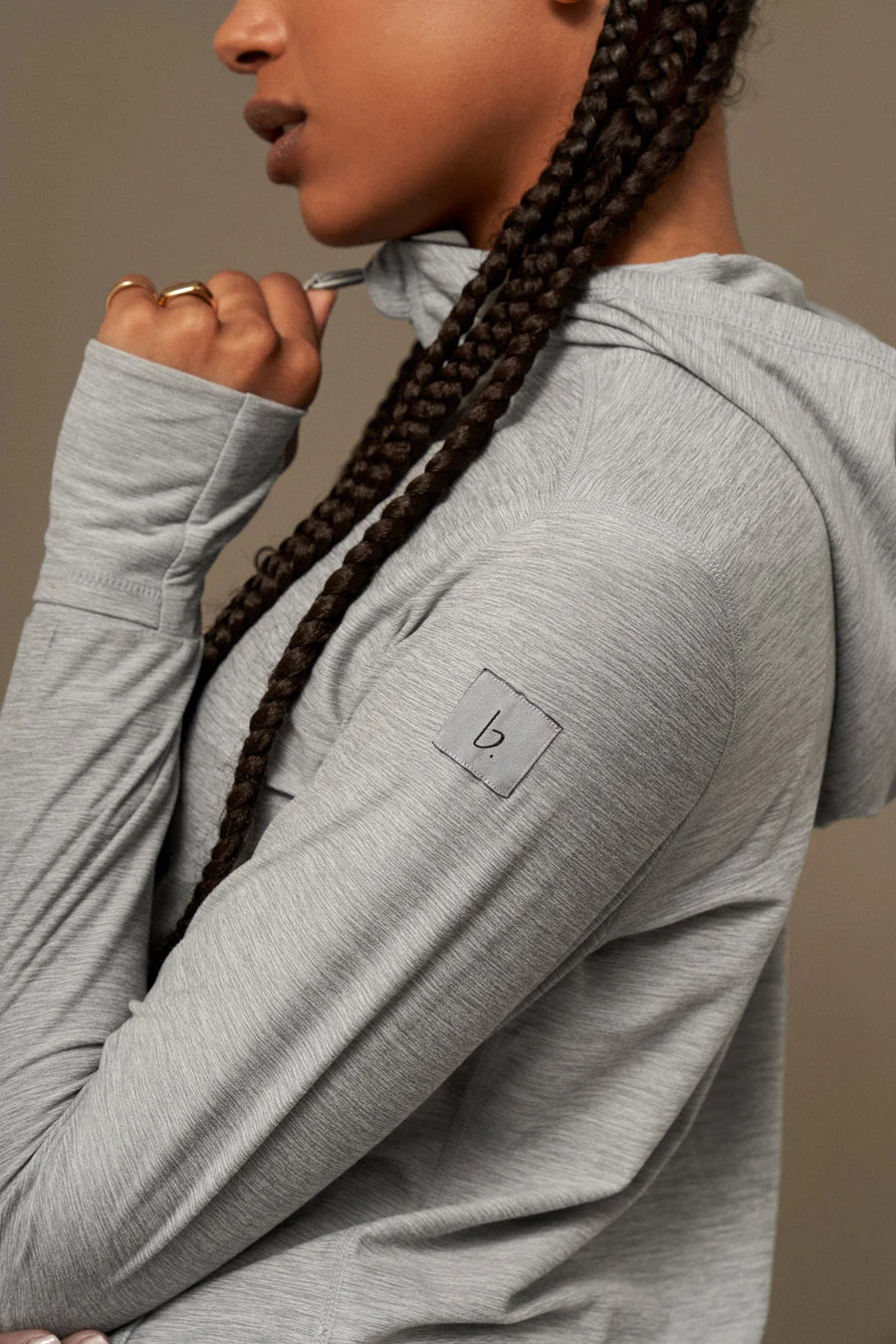 Easy Jacket in Melange Grey, Believe Athletics