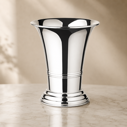Vase Tromba argenté 15 cm | EDZARD