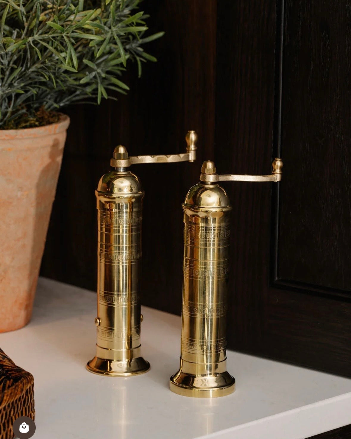 Messingmühle - 8" Salzmühle, Alexander Handgefertigte Mühlen