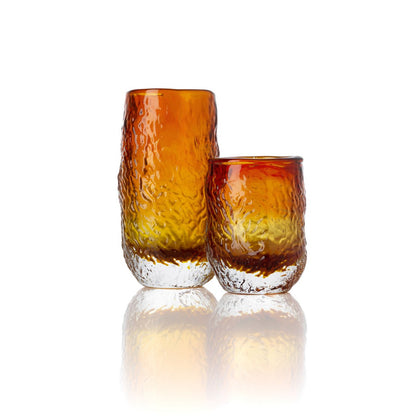 Marbella Glow Tumbler Amber – Munblåst glas | Bazar Bizar