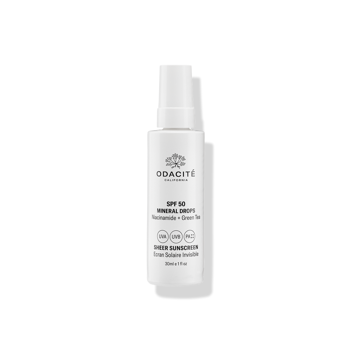 Odacité SPF 50 Sheer Sunscreen Mineral Drops – Mineraliskt solskydd 30 ml