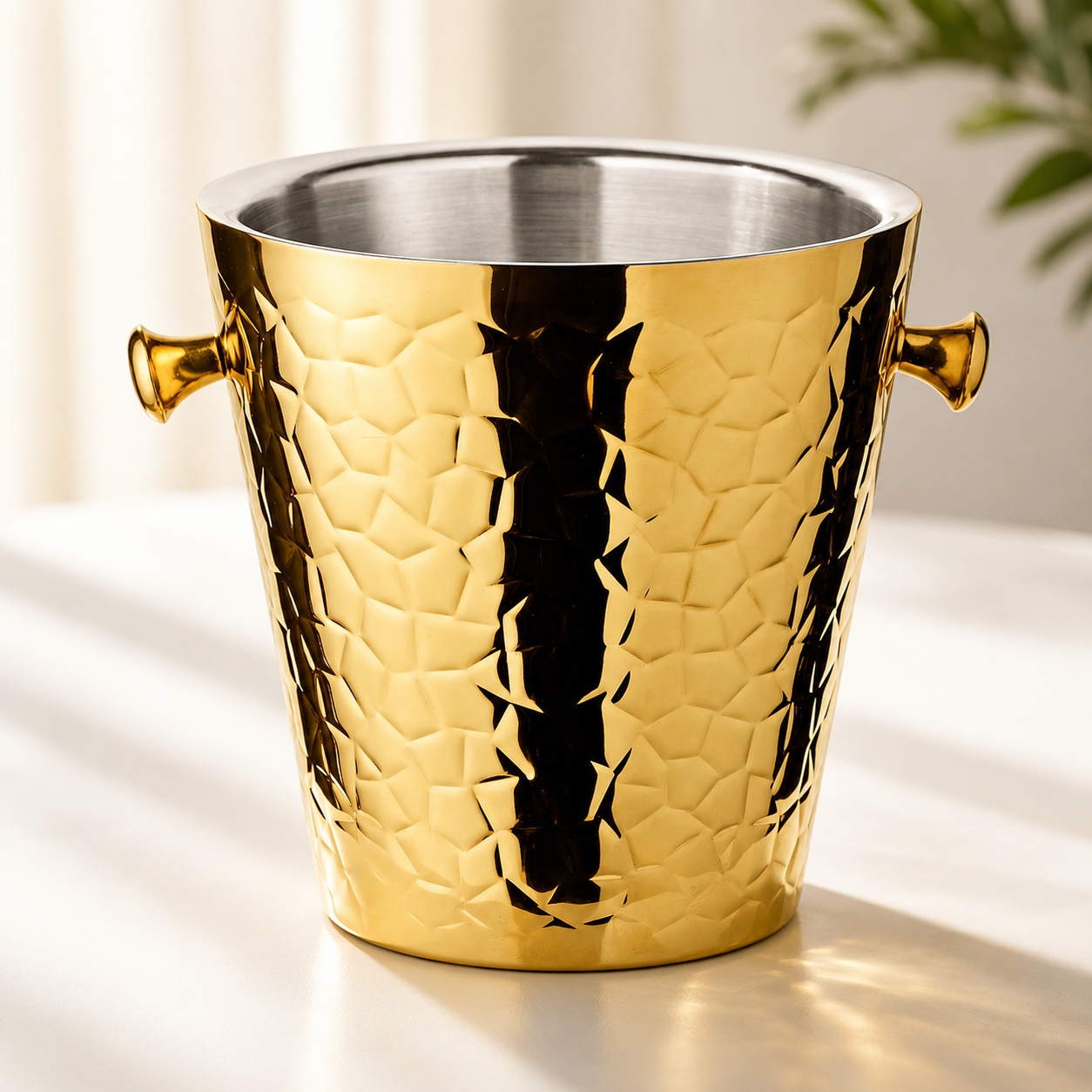 Champagnekylare Guld i Rostfritt Stål | EDZARD Capri
