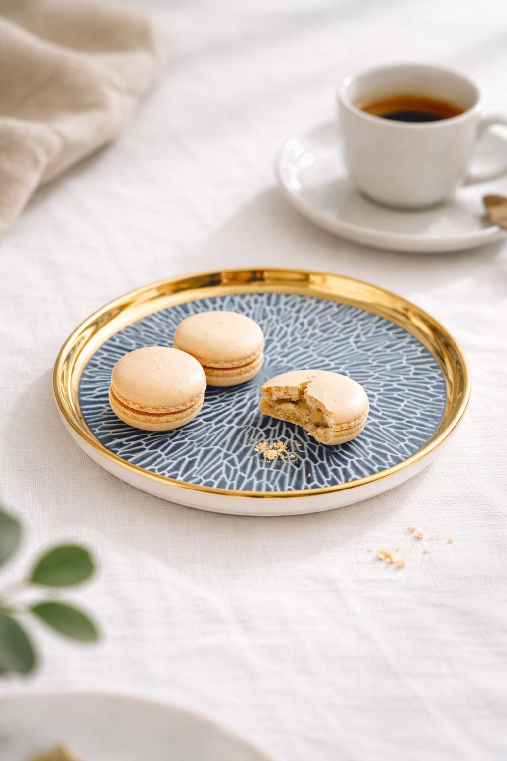 Éclat | Assiett med guldkant – 4-pack