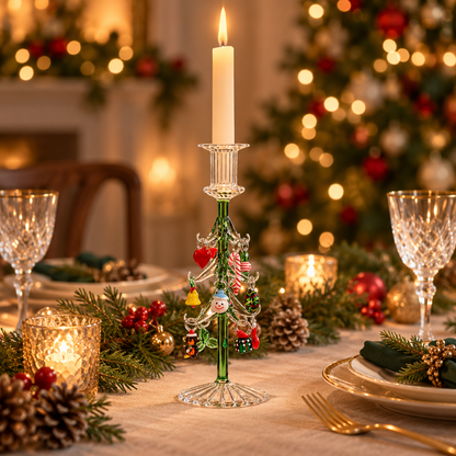 OPJET Paris Christmas Tree Candle Holder – Julgransljusstake i glas