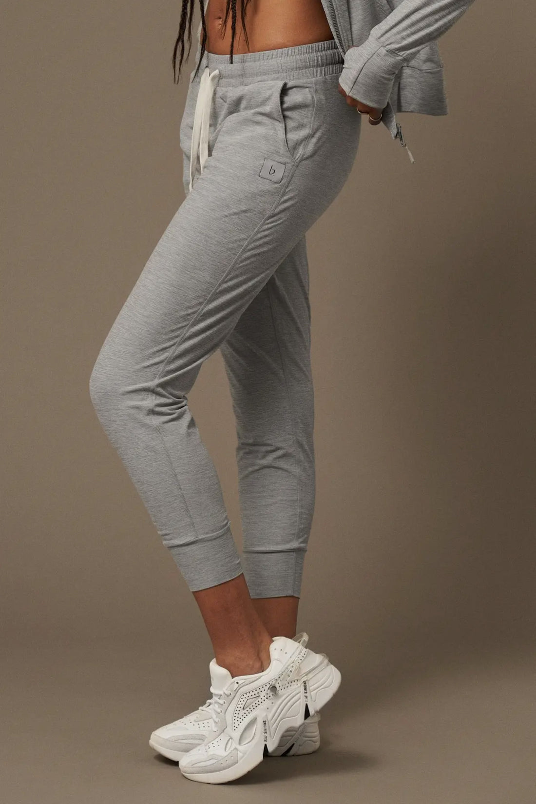 Lounge Jogger in Melange Grey, Believe Athletics