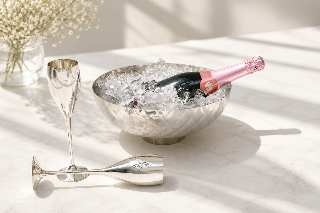 Leonora Bowl – Hamrad skål i rostfritt stål Ø30 cm