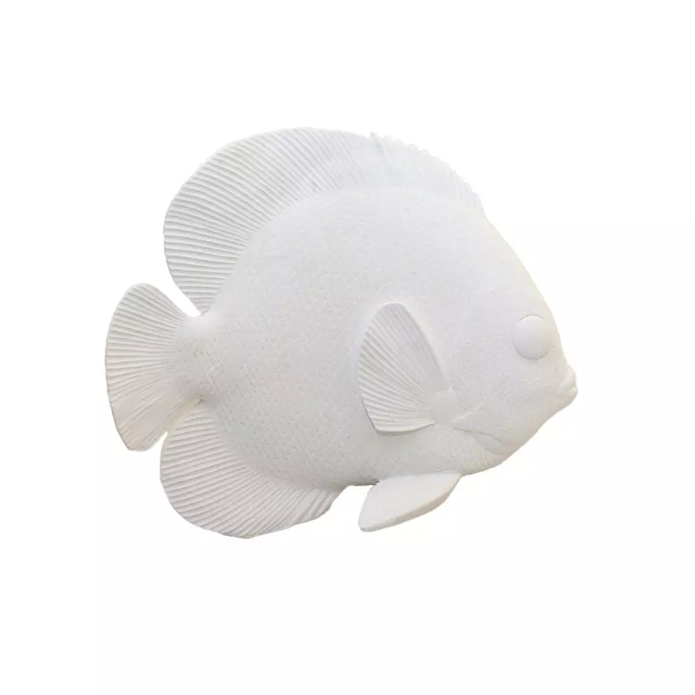 Fiskskulptur, vit (29x12x23 cm)
