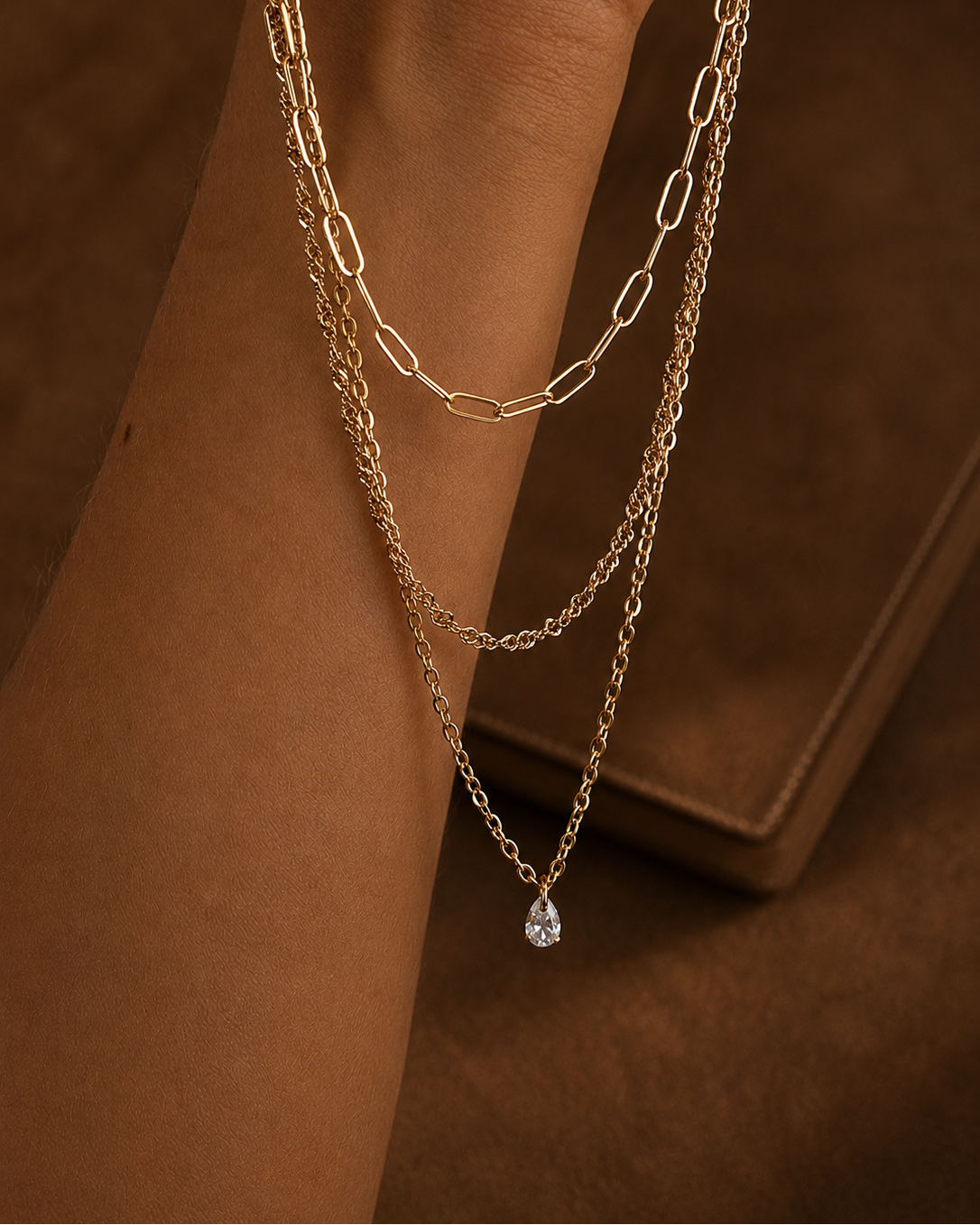 Halo Duo Necklace – Gold Plated | NAVA Copenhagen