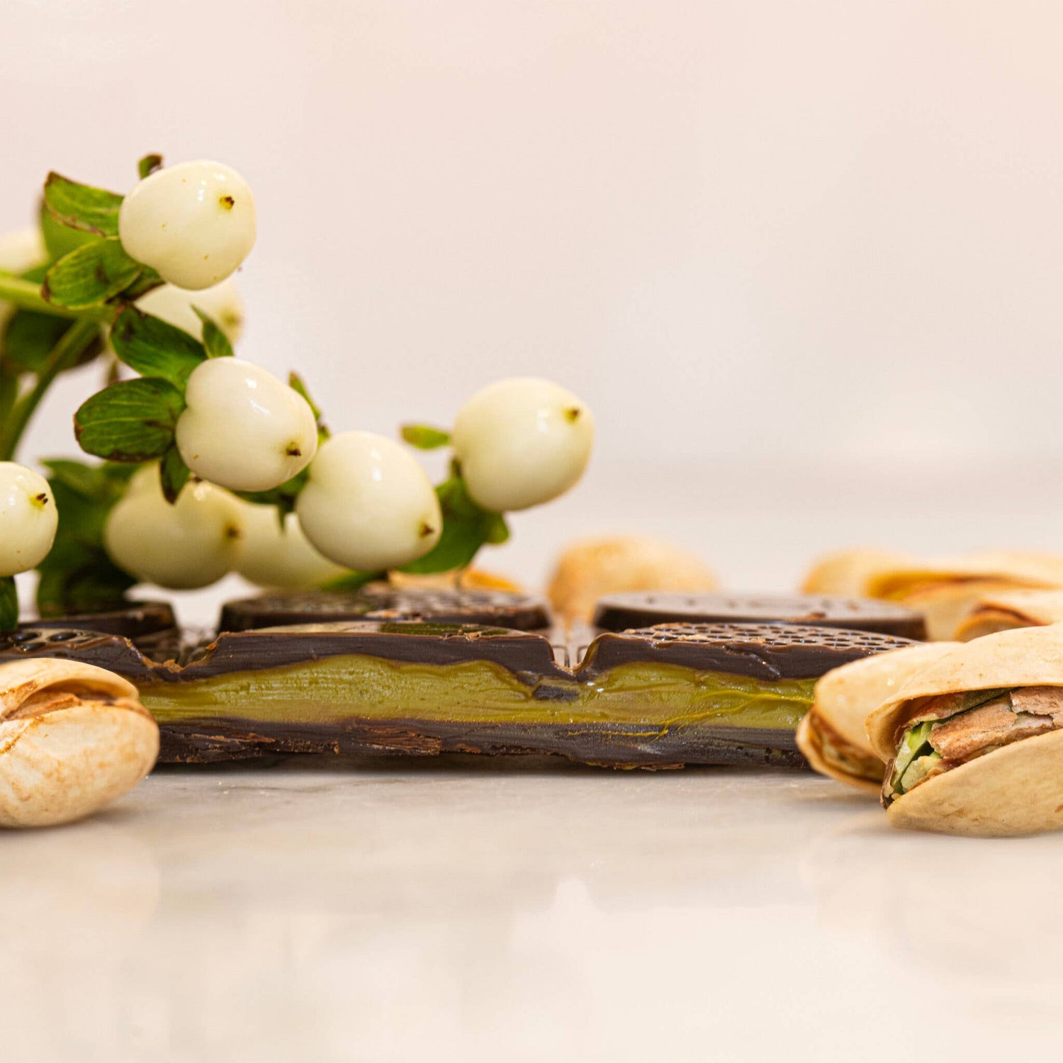 Extra Thick Pistachio – mörk choklad fylld med pistage