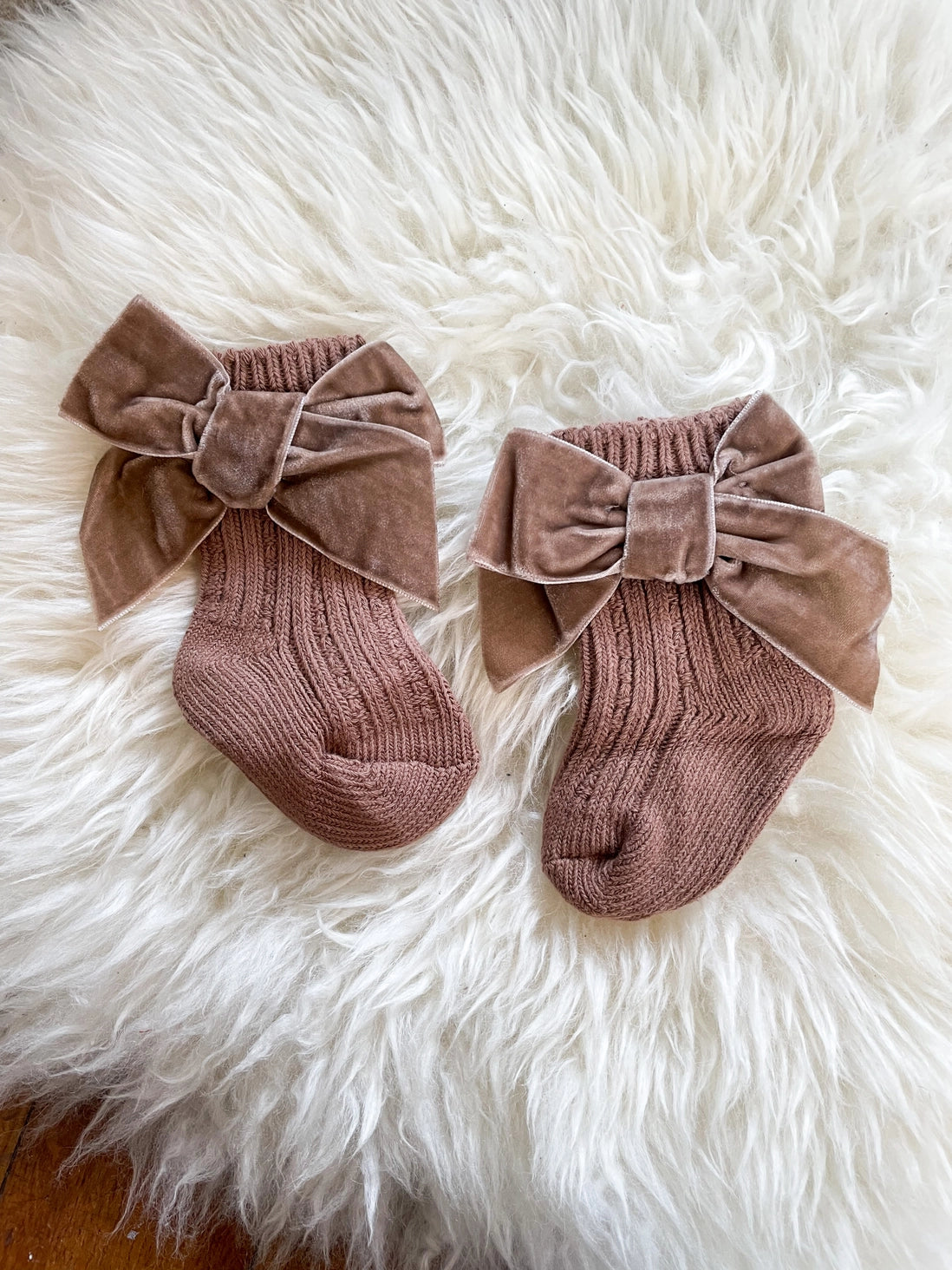 Socks with Velvet Bows, La Olivia Kids 