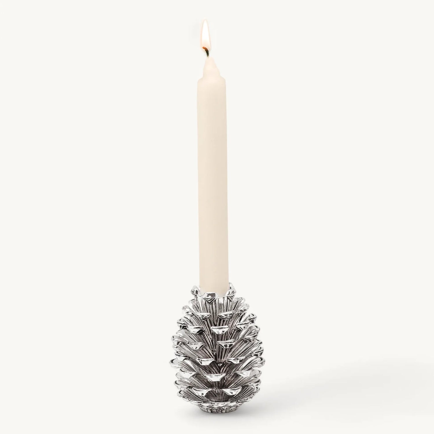 Ljusstake “Pinecone” – 9 cm / 6 cm (silverfinish) – EDZARD