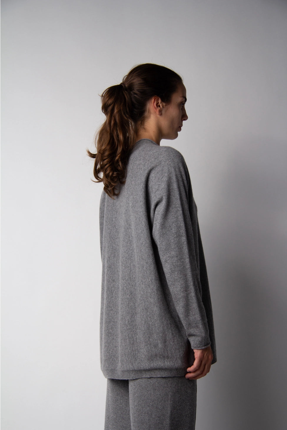 Kaschmir-Mischgewebe V-Ausschnitt Pullover, LÈMME