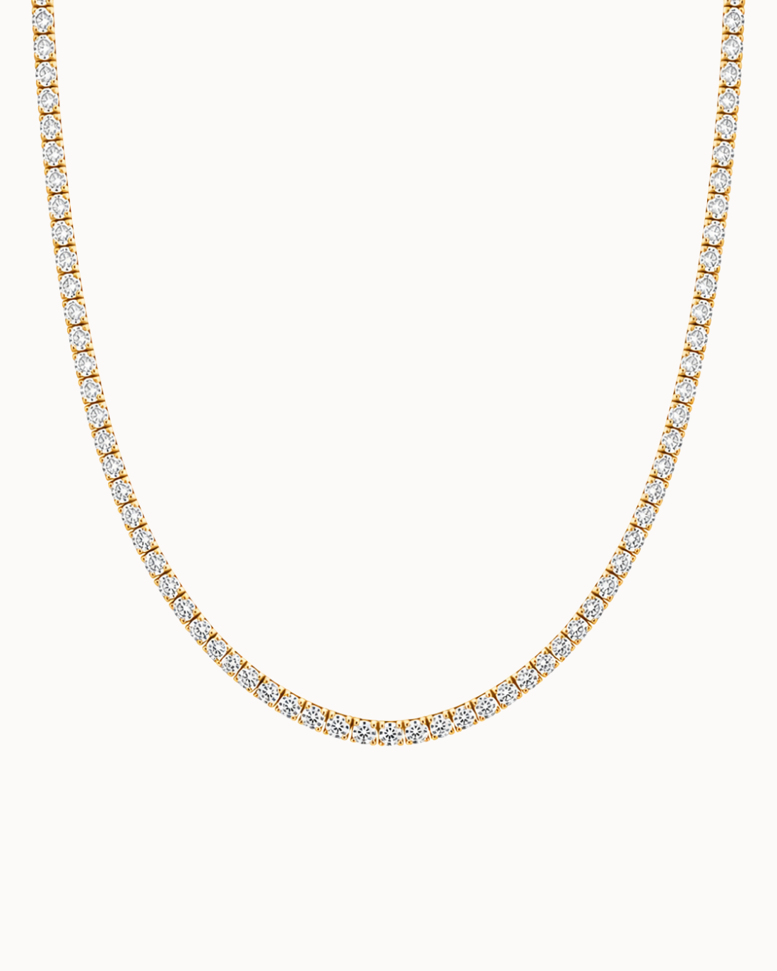 Oraya Tennis Necklace 2.5 mm – Gold Plated