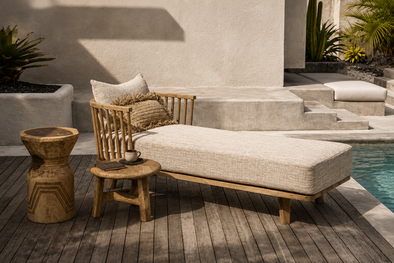 Bloom Lampentisch aus Suarholz 60 cm | Bazar Bizar Living