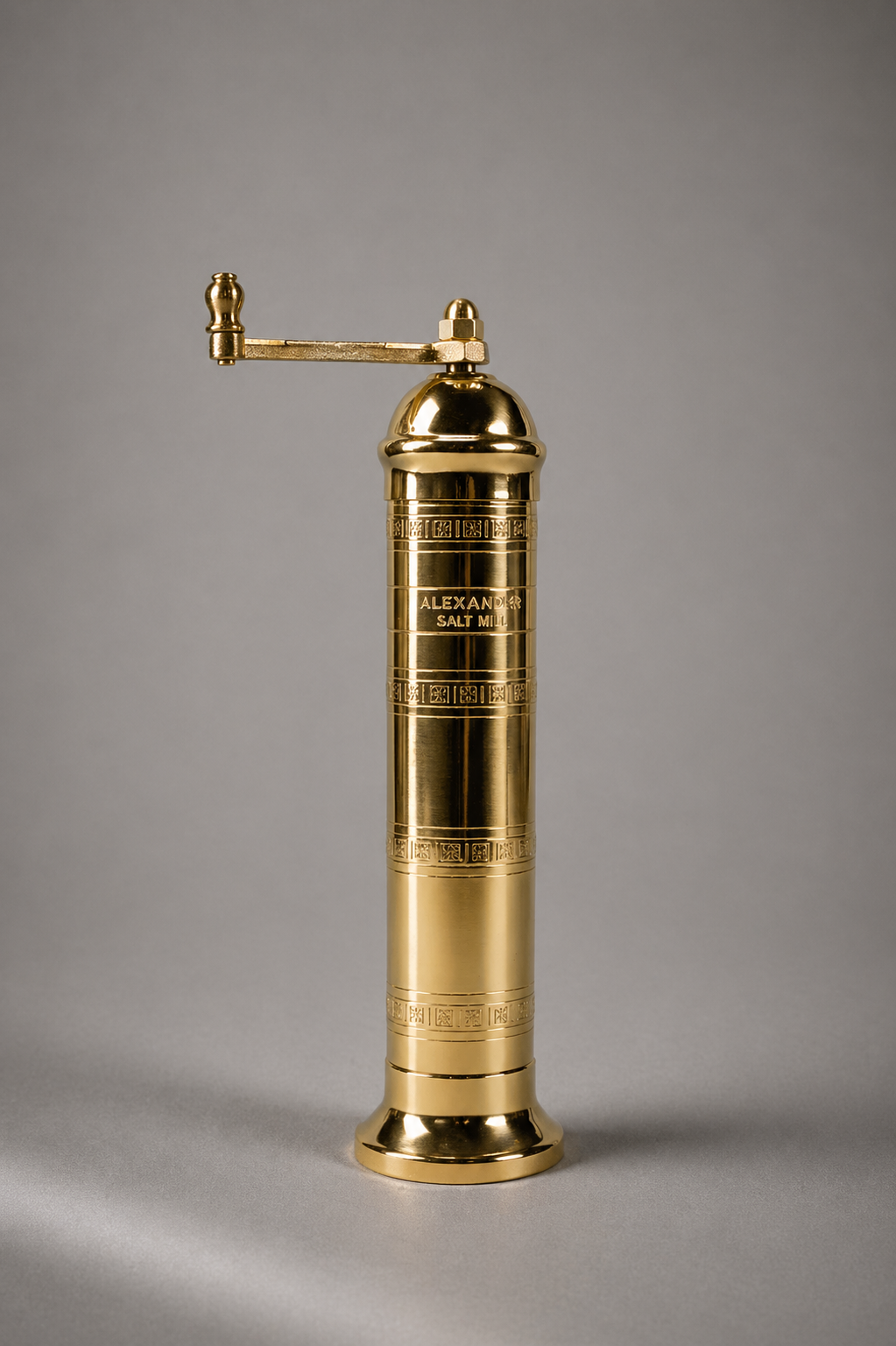 9” Brass Mill Saltkvarn – Handgjord originalkvarn från Grekland