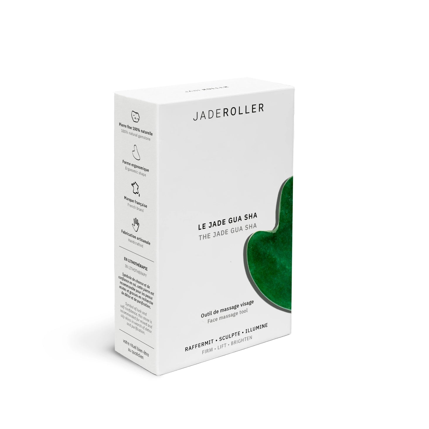 Gua Sha Jade - Pierre de massage facial, Rouleau de jade