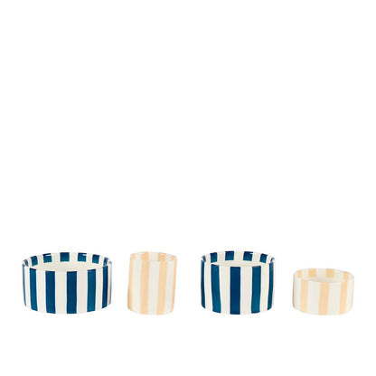 Aperitif | Gestreifte Schalen - 4er-Set