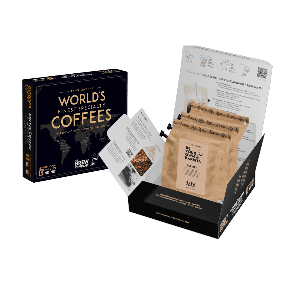 World’s Finest Coffees – presentbox 3 Coffeebrewer