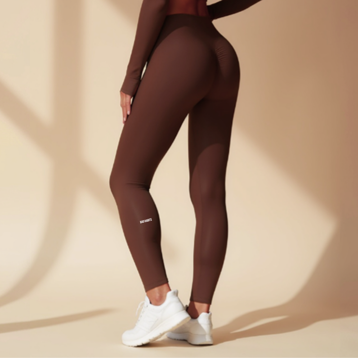 High-Waist Leggings – BAD HABITS® – Chocolate Brown