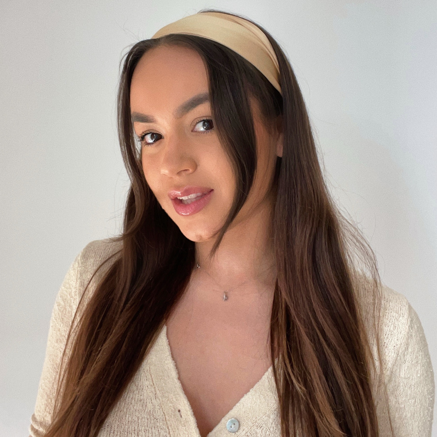 Silk Headband - Gold - Wide