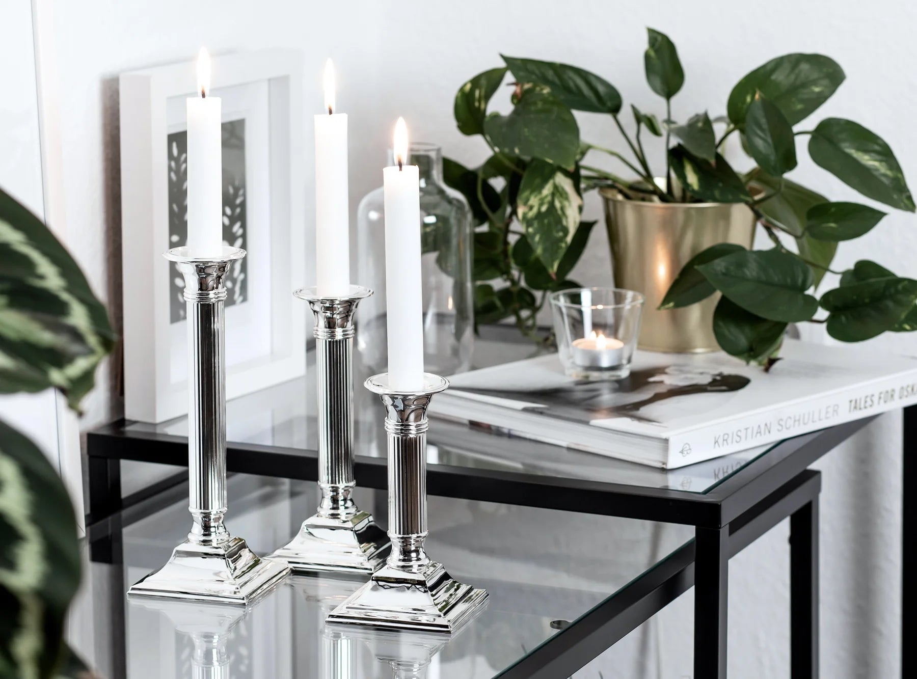 Lincoln Ljusstake – Silverfinish (flera höjder)