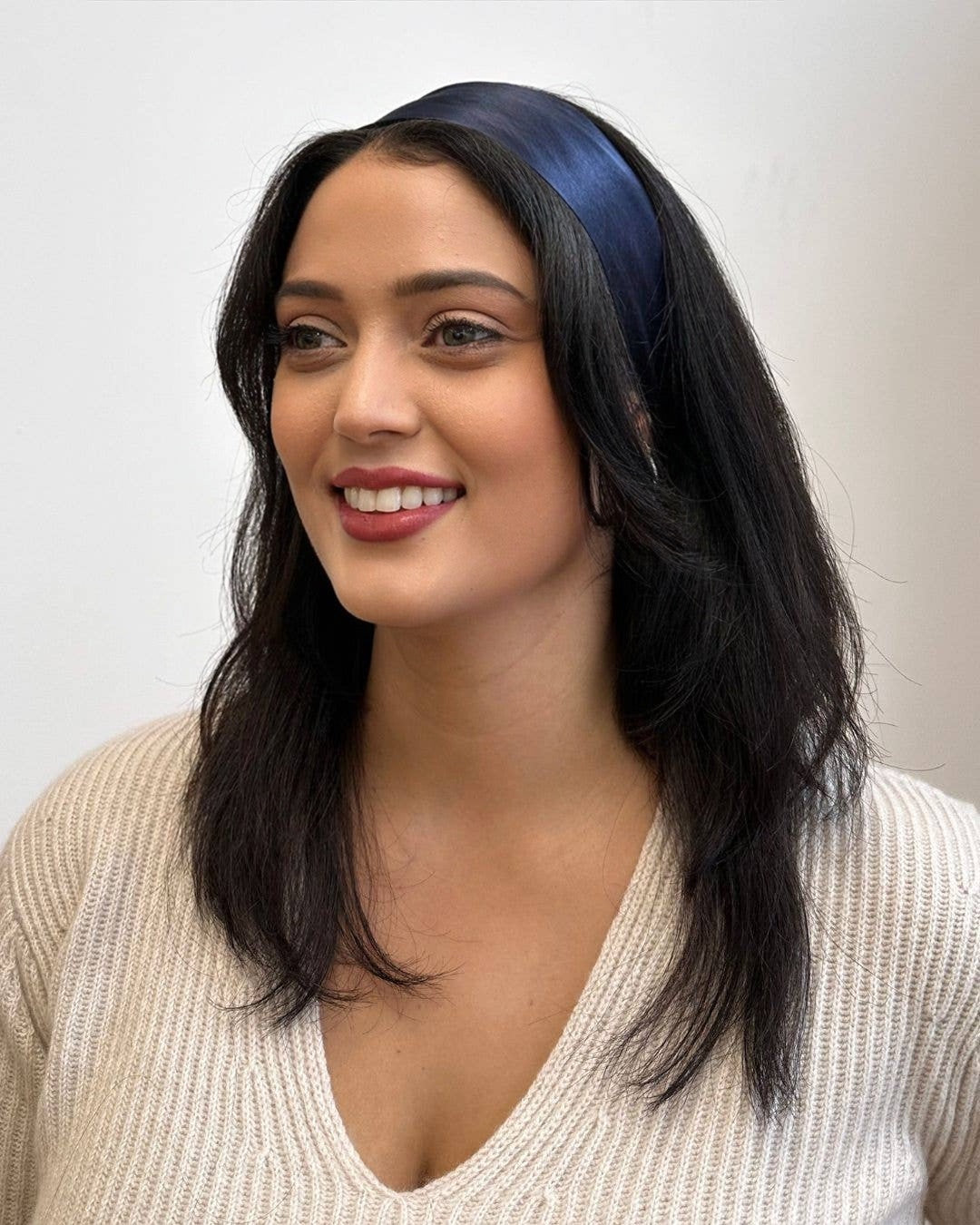 Silk Headband - Navy