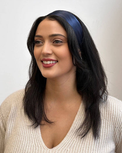 Silk Headband - Navy