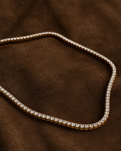 Oraya Tennis Necklace 2.5 mm – Gold Plated