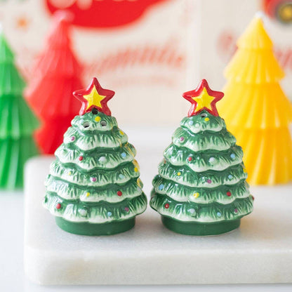 Nostalgiska julgranar – Salt- &amp; pepparkar i keramik, 2-pack