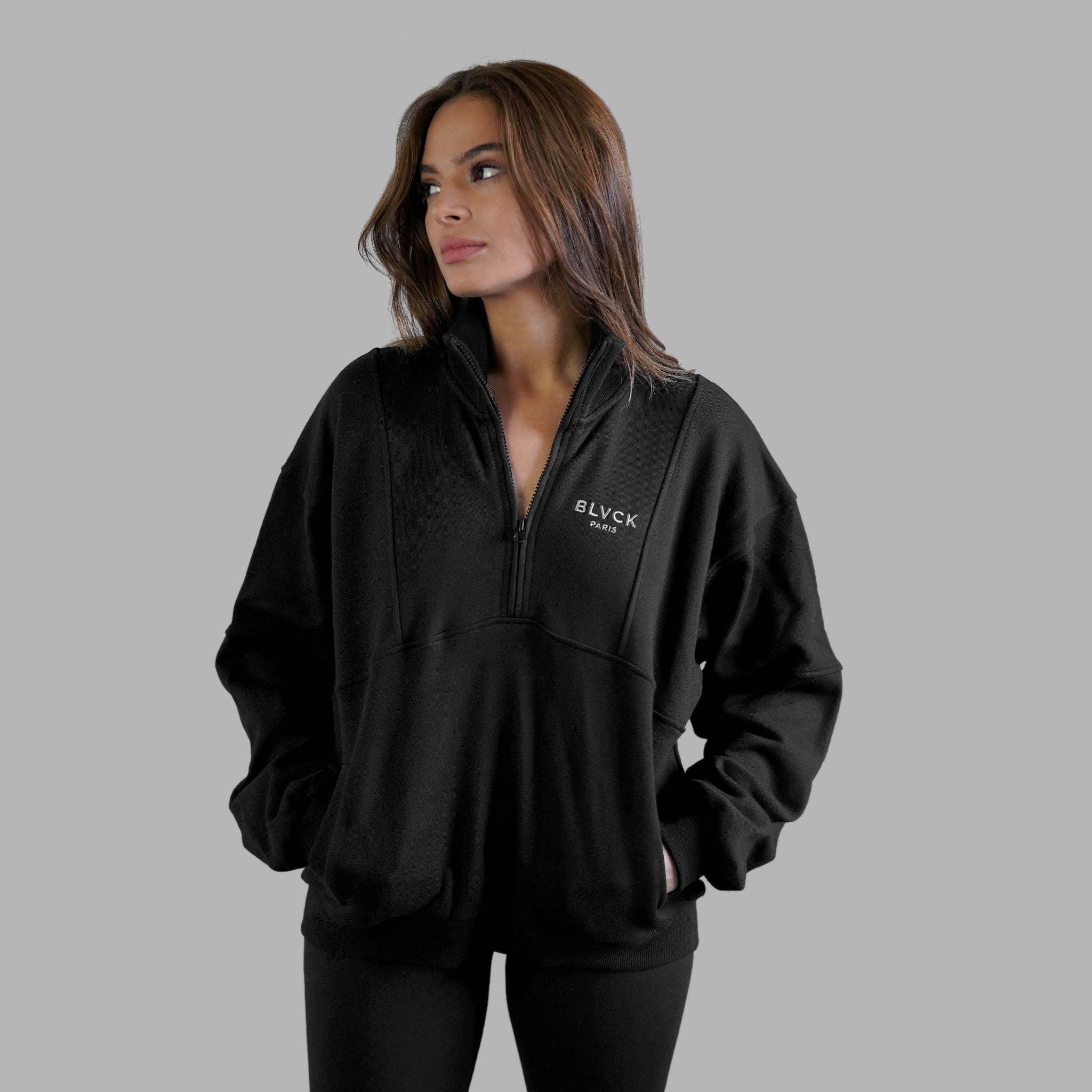 Blvck Halber Reißverschluss-Pullover