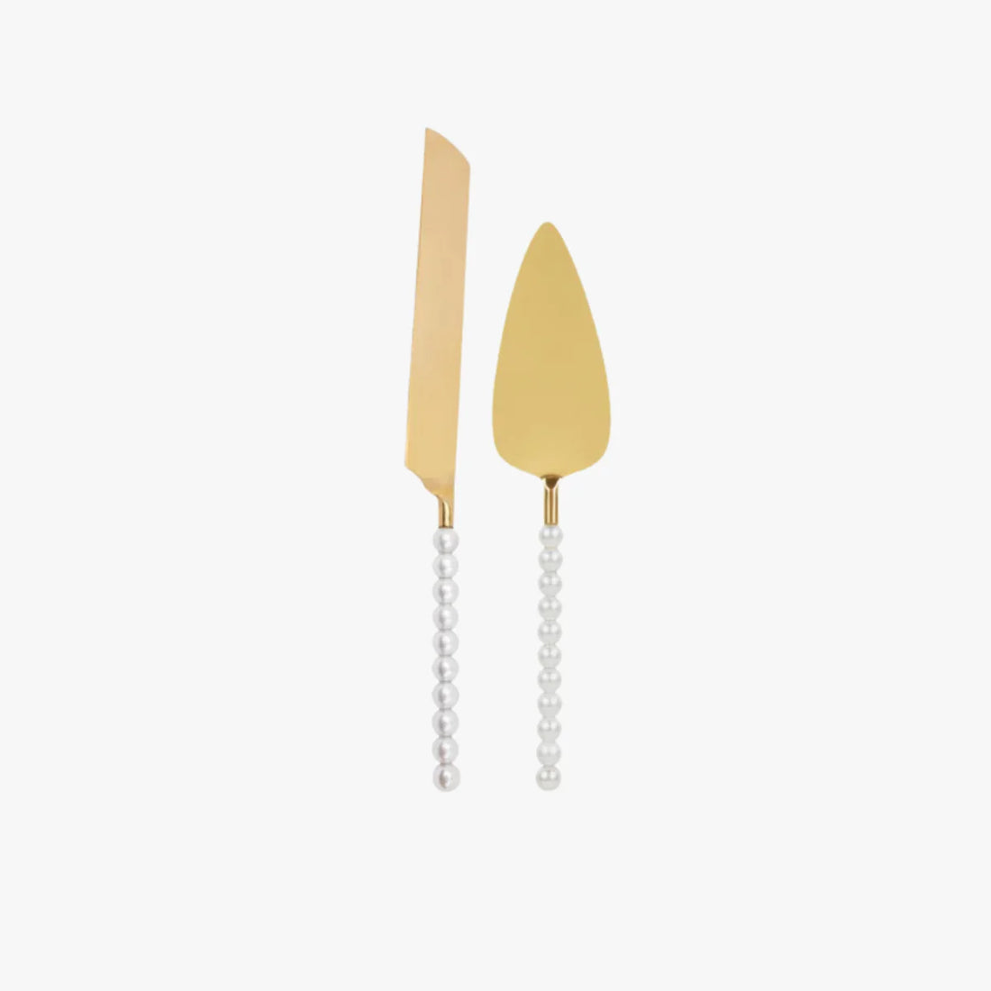LEPELCLUB – Set of Pearl Cake Knife &amp; Server